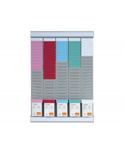 Kit planificador semanal nobo 5 columnas 24 ranuras fichas t 480x320x40 mm
