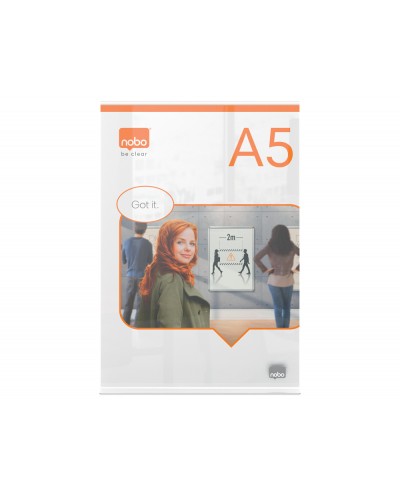 Portaposter nobo sobremesa acrilico transparente din a5