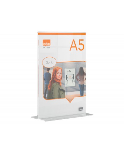 Portaposter nobo sobremesa acrilico transparente din a5