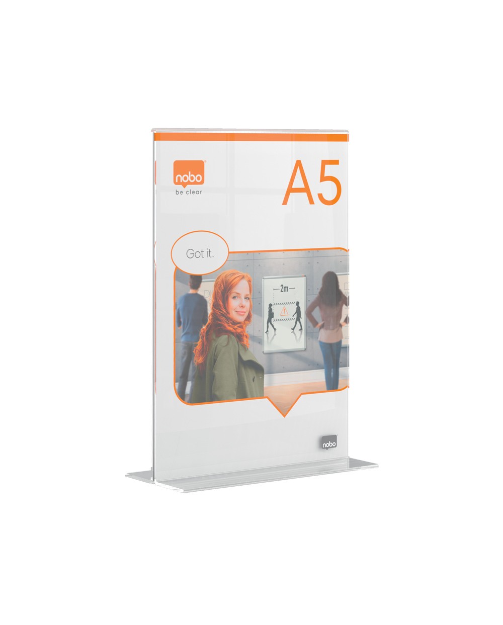 Portaposter nobo sobremesa acrilico transparente din a5