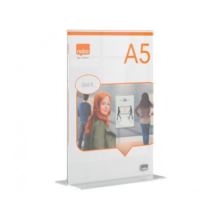 Portaposter nobo sobremesa acrilico transparente din a5