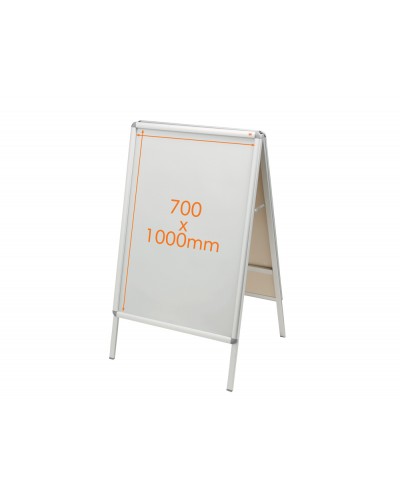 Caballete publicitario nobo a board premium plus marco aluminio a presion 700x1000 mm