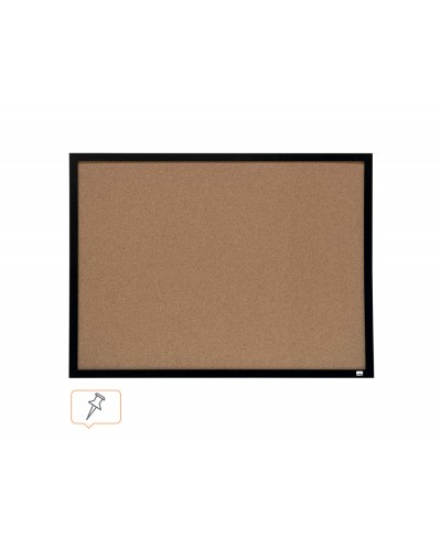 Tablero de anuncios nobo corcho marco negro 585x430 mm