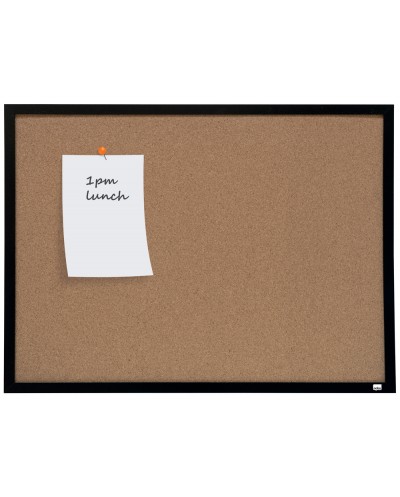 Tablero de anuncios nobo corcho marco negro 585x430 mm