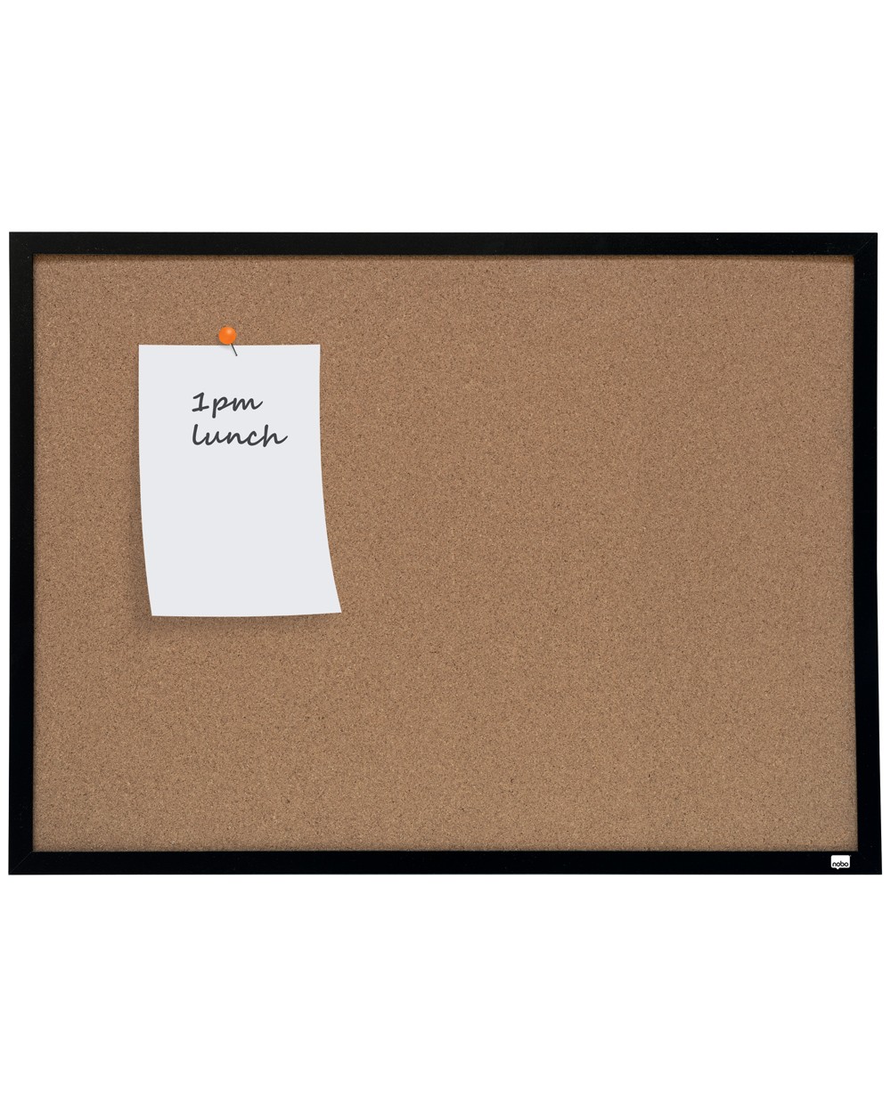 Tablero de anuncios nobo corcho marco negro 585x430 mm