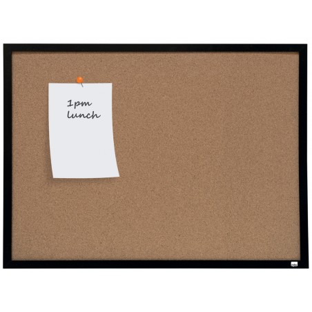 Tablero de anuncios nobo corcho marco negro 585x430 mm