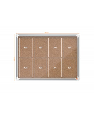 Vitrina de anuncios nobo premium plus corcho 8xa4