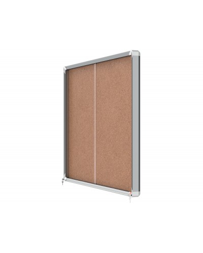 Vitrina de anuncios nobo premium plus puerta corredera corcho 18xa4