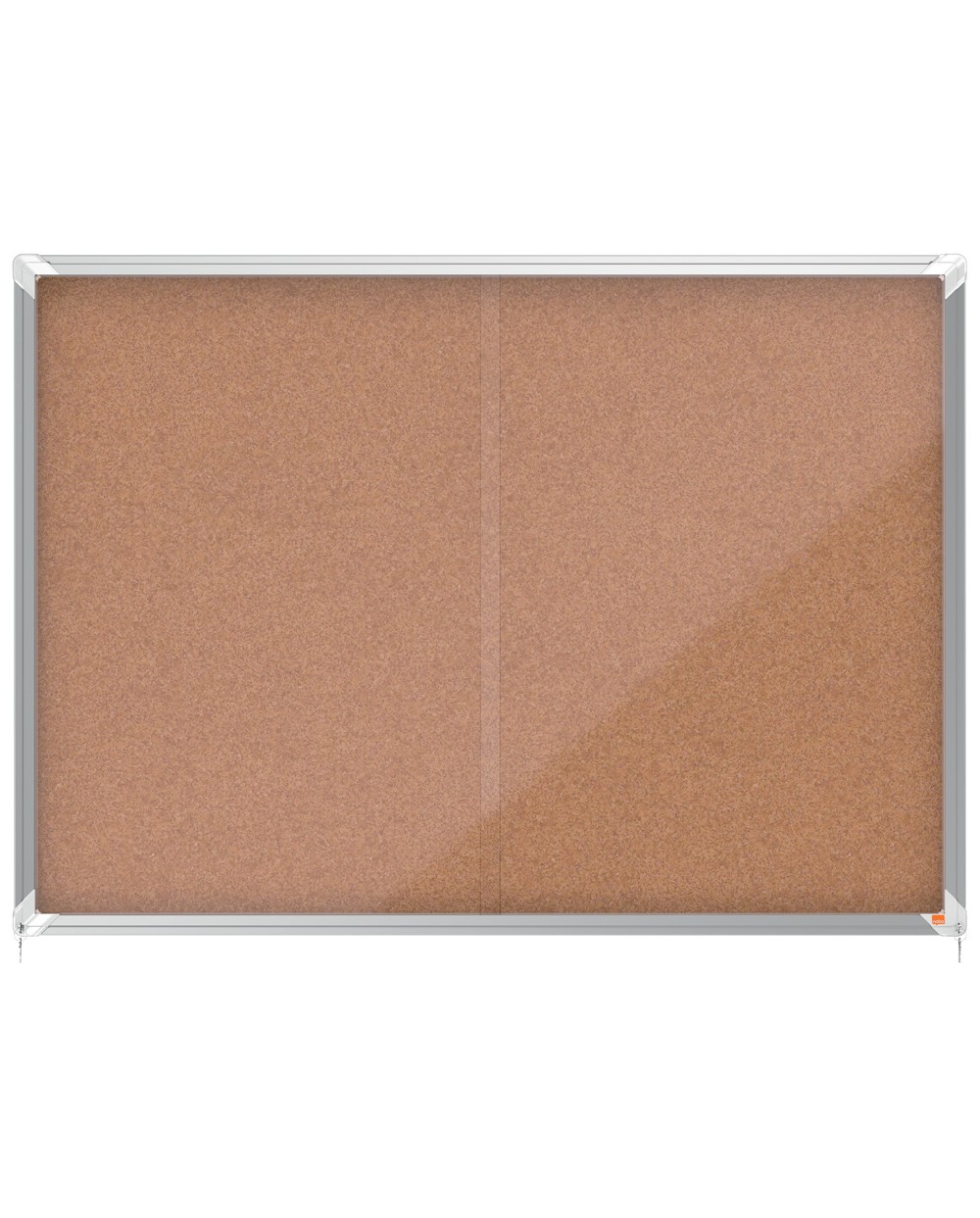Vitrina de anuncios nobo premium plus puerta corredera corcho 18xa4
