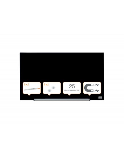 Pizarra cristal nobo impression pro 31 negro 677x381 mm