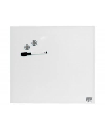 Pizarra cristal nobo magnetica blanco 300x300 mm