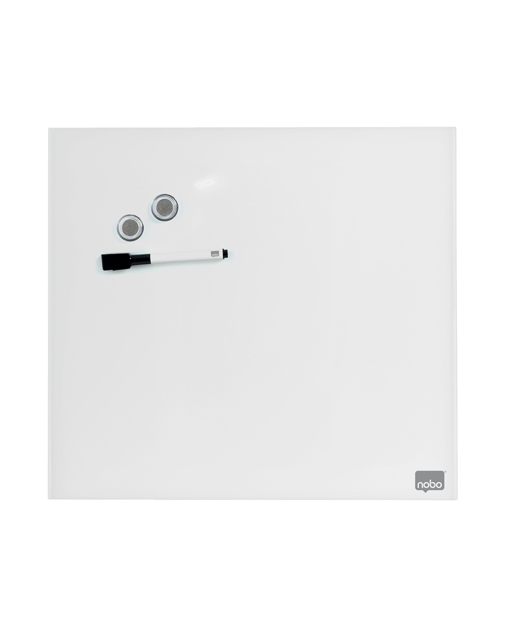 Pizarra cristal nobo magnetica blanco 300x300 mm
