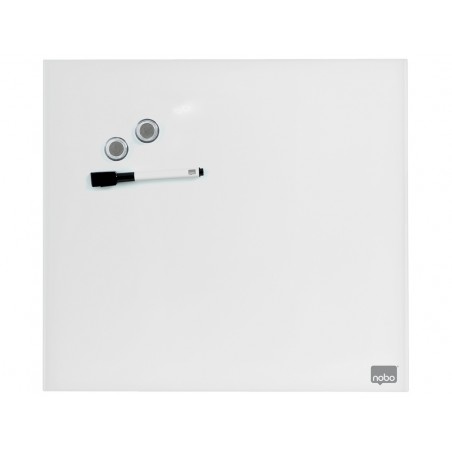 Pizarra cristal nobo magnetica blanco 300x300 mm
