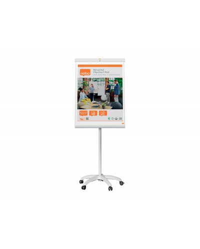 Pizarra de conferencia nobo ecolabel premium plus acero lacado movil blanco 700x1860x700 mm