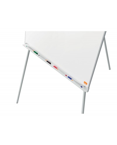 Pizarra de conferencia nobo ecolabel premium plus acero lacado tripode blanco 700x1860x700 mm