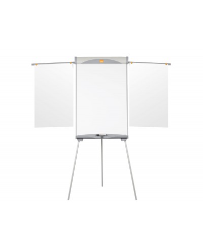 Pizarra blanca caballete nobo magnetica de acero con tripode essence con brazos extensibles 1845x685x700 mm