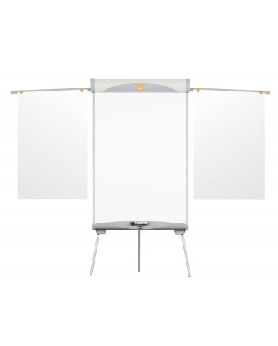 Pizarra blanca caballete nobo magnetica de acero con tripode essence con brazos extensibles 1845x685x700 mm