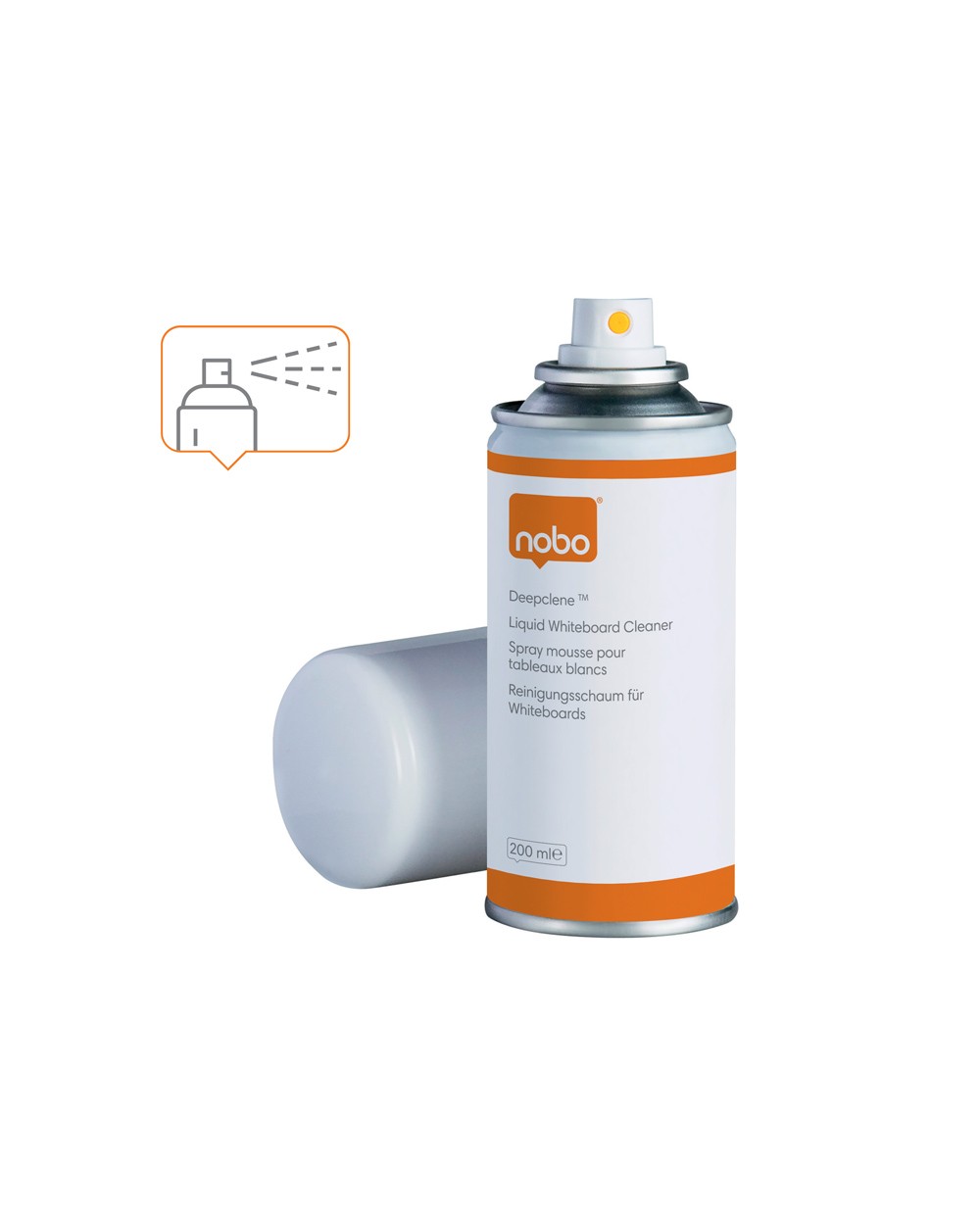 Spray nobo limpieza para pizarra blanca uso semanal bote de 150 ml