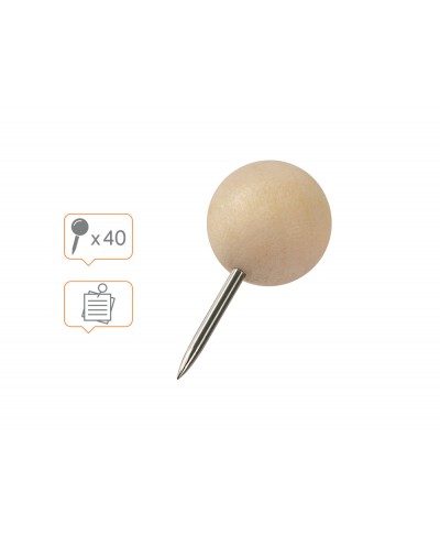 Chincheta nobo para tablero de madera nobo eco caja de 40 unidades