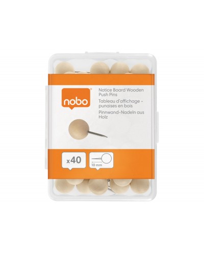 Chincheta nobo para tablero de madera nobo eco caja de 40 unidades