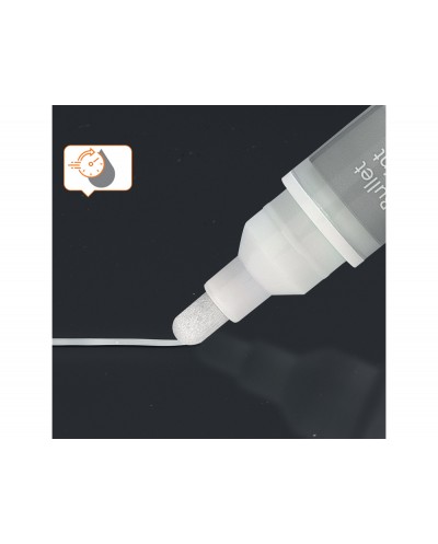 Rotulador nobo para pizarra cristal punta conica 3 mm color blanco blister de 4 unidades