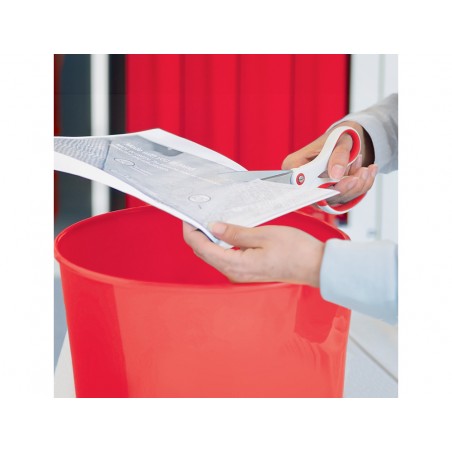 Papelera plastico leitz wow capacidad 15 litros color rojo