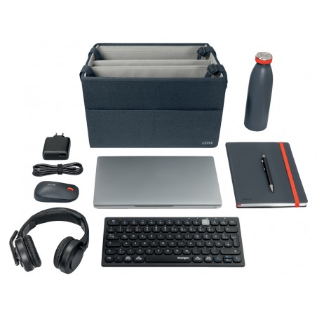Bolsa de trabajo leitz tela para hot desking con tapa color gris