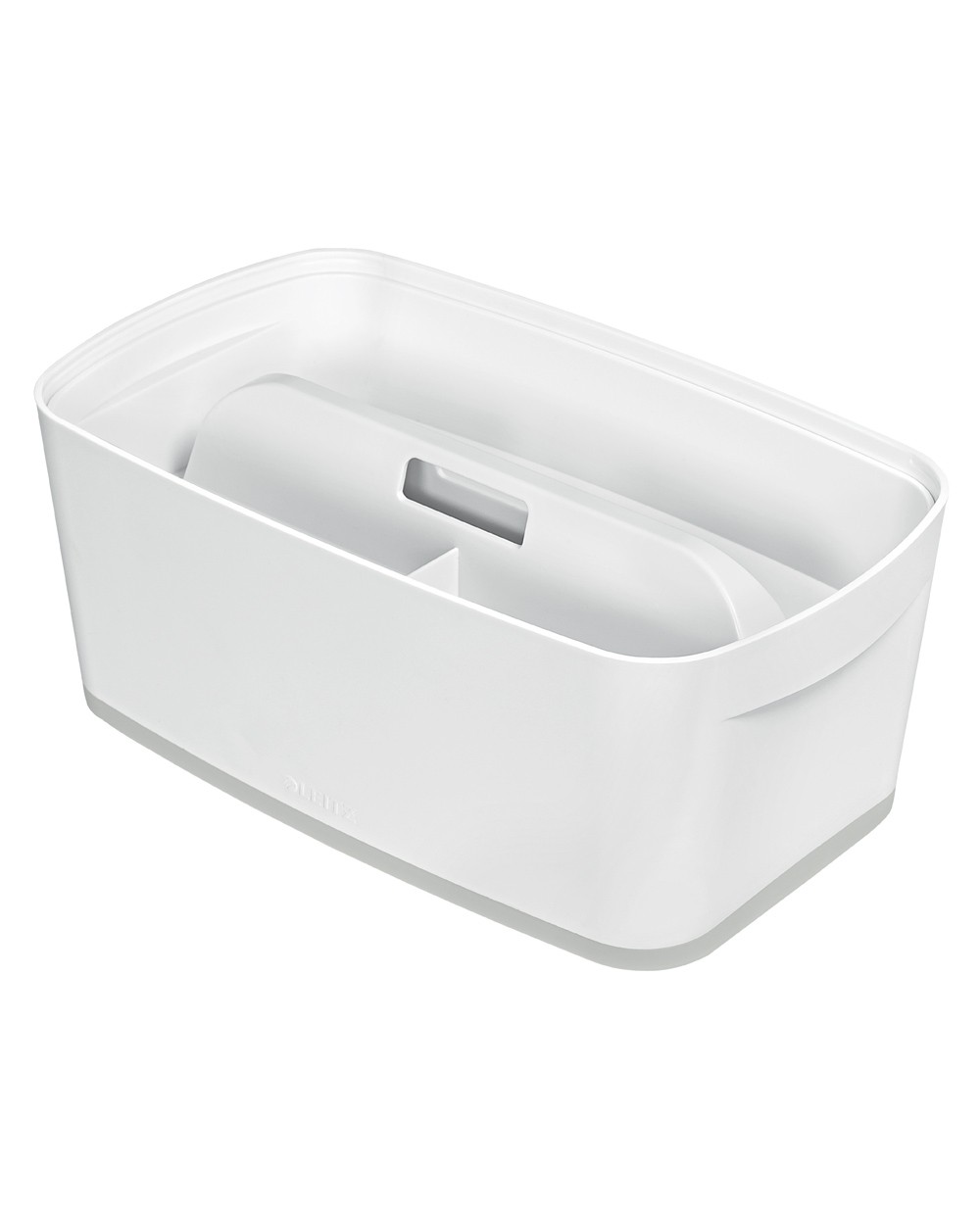 Caja de almacenamiento leitz mybox wow pequena con tapa color blanco gris