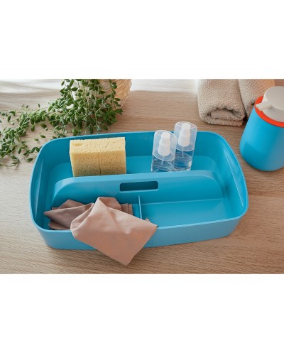 Bandeja organizadora leitz mybox cosy pequena con asa color azul