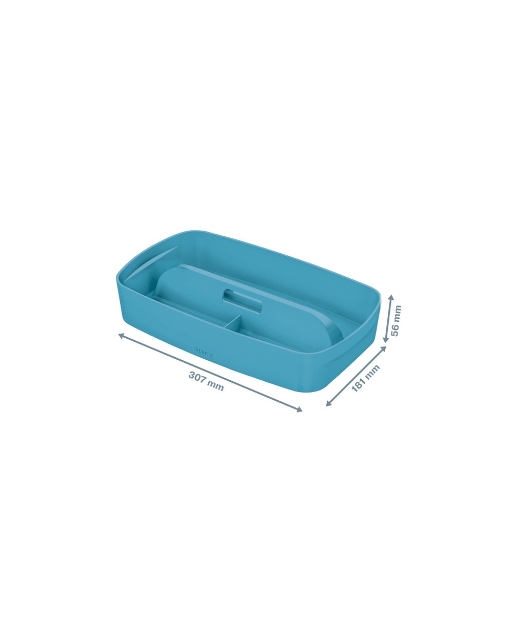 Bandeja organizadora leitz mybox cosy pequena con asa color azul