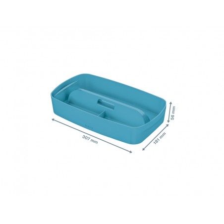 Bandeja organizadora leitz mybox cosy pequena con asa color azul