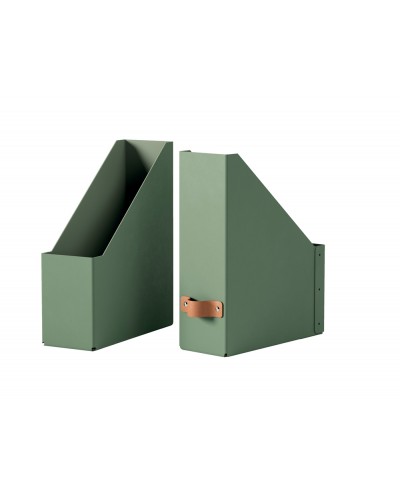 Revistero leitz puro carton 2 color verde pack de 2 unidades