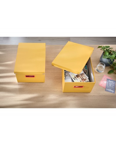Caja de archivo universal click store cosy mediana 281x200x369 mm amarillo