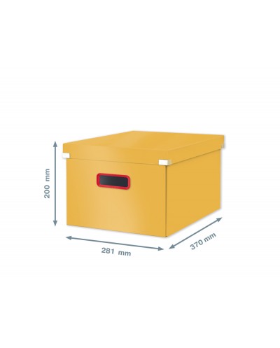 Caja de archivo universal click store cosy mediana 281x200x369 mm amarillo