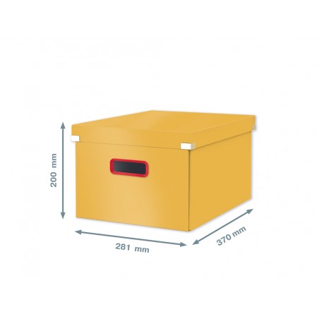 Caja de archivo universal click store cosy mediana 281x200x369 mm amarillo
