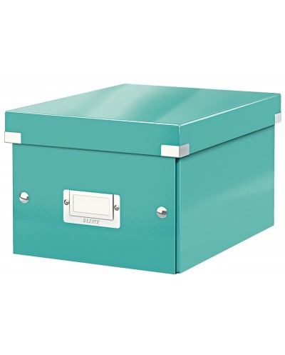 Caja de almacenamiento leitz click store universal pequena color turquesa 216x160x282 mm