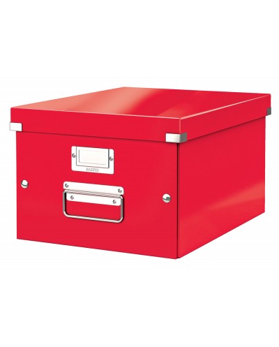 Caja de almacenamiento leitz click store universal mediana color rojo 281x200x369 mm