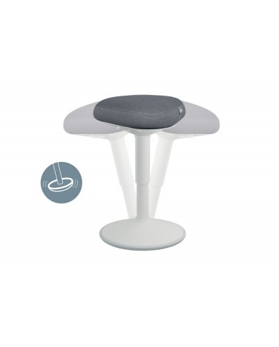 Taburete leitz ergo active comfort bajo color gris