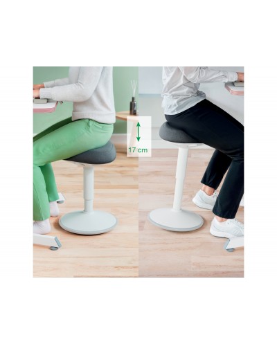 Taburete leitz ergo active comfort bajo color gris