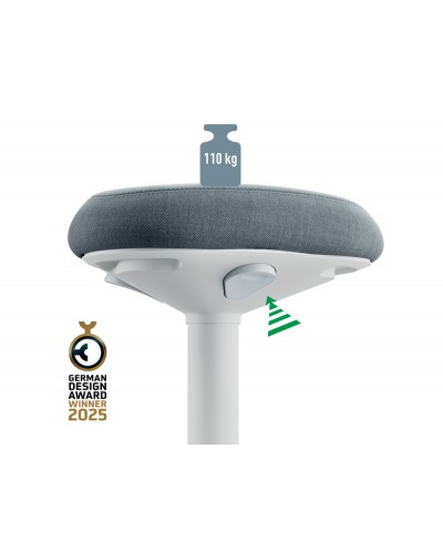 Taburete leitz ergo active comfort bajo color gris