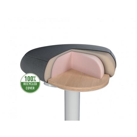 Taburete leitz ergo active comfort bajo color gris