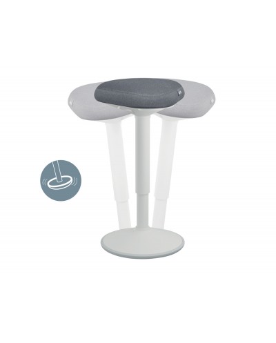 Taburete leitz ergo active comfort alto color gris