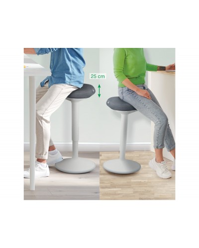 Taburete leitz ergo active comfort alto color gris