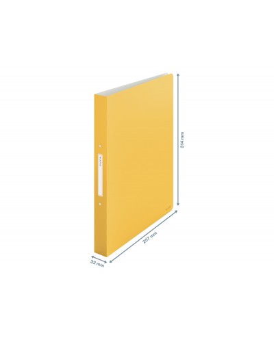 Carpeta de 2 anillas redondas 25 mm leitz cosy polipropileno din a4 color amarillo
