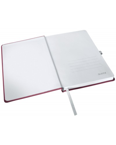 Cuaderno leitz style tapa dura din a5 80 hojas cuadro 5 mm color rojo granate
