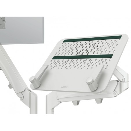 Brazo dual para monitor y portatil leitz ergo spacesaving color gris