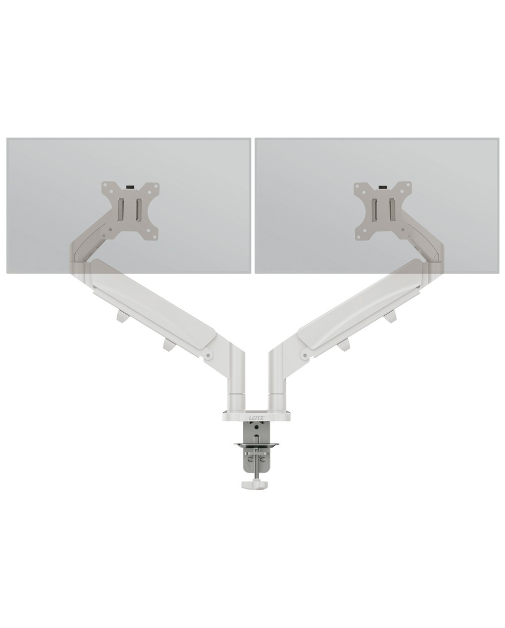 Brazo para monitor dual leitz ergo spacesaving color gris