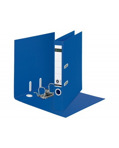 Archivador de palanca leitz de carton reciclado y reciclable 100 180 din a4 lomo 50 mm azul