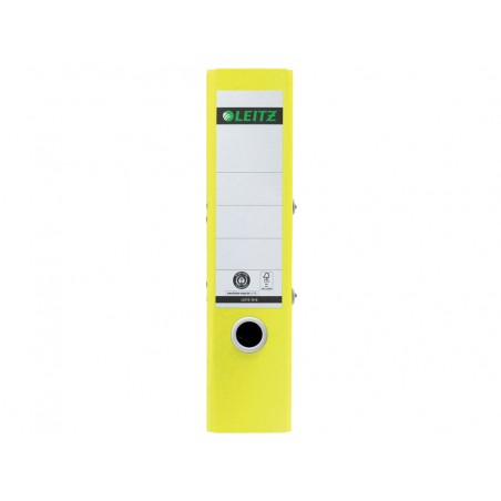 Archivador de palanca leitz de carton reciclado y reciclable 100 180 din a4 lomo 80 mm amarillo