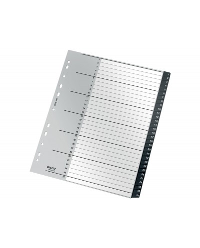 Separador numerico leitz recycle 1 31 din a4 maxi polipropileno reciclado 100 reciclable color negro